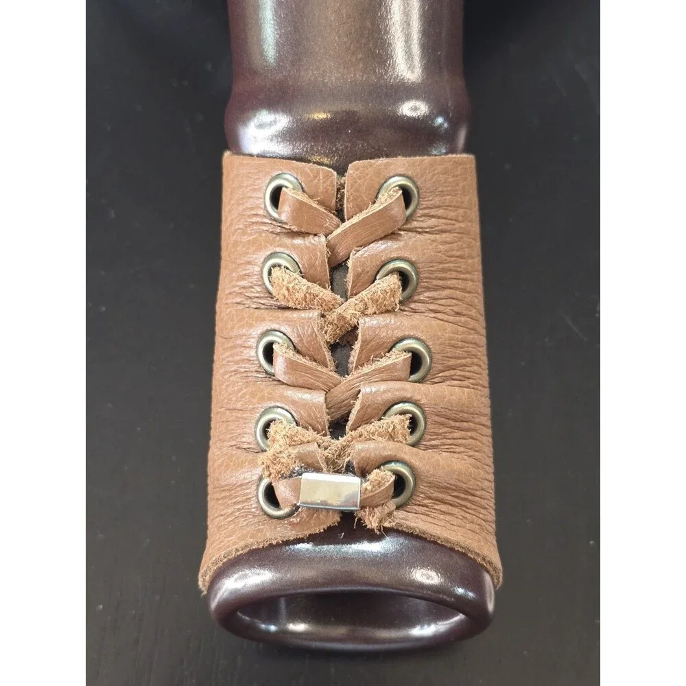 Nuvo Eco Ceramic Coffee Bean Roaster Brown Leather‎ Strap Handle Korea